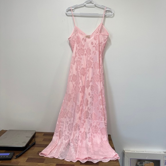 Victorias Secret Large‎ Slip Dress Gold Label Vintage Maxi Sheer Floral Lingerie - Picture 5 of 6